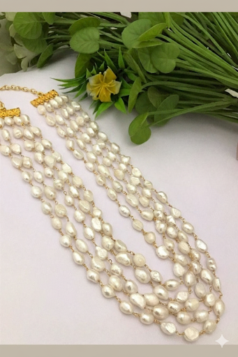 Rohini Real Fresh Water Pearl Mala - Elegant & Handcrafted