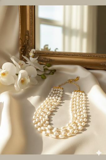 Rohini Real Fresh Water Pearl Mala - Elegant & Handcrafted