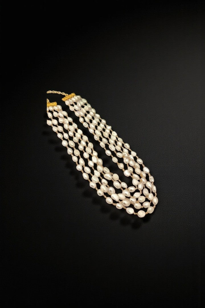 Rohini real fresh water pearl Mala