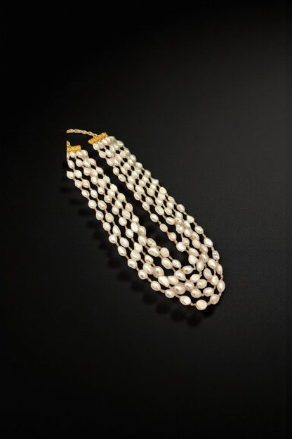 Rohini real fresh water pearl Mala