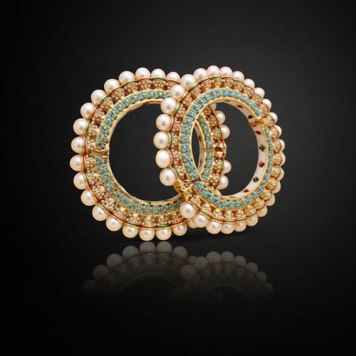 Sakshi Rajwadi Jadau Bangles - Ethnic Elegance