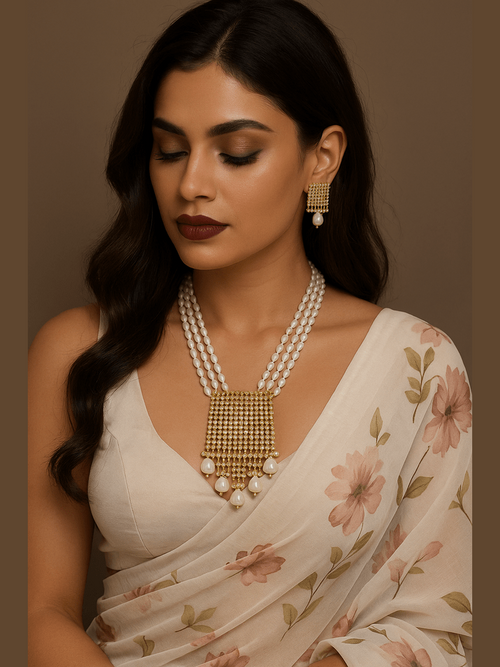 Saranya real pearl set