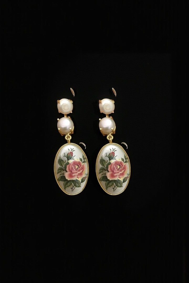 Savi real pearl earrings
