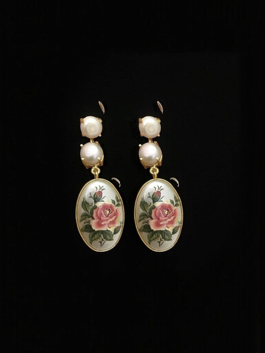 Savi real pearl earrings