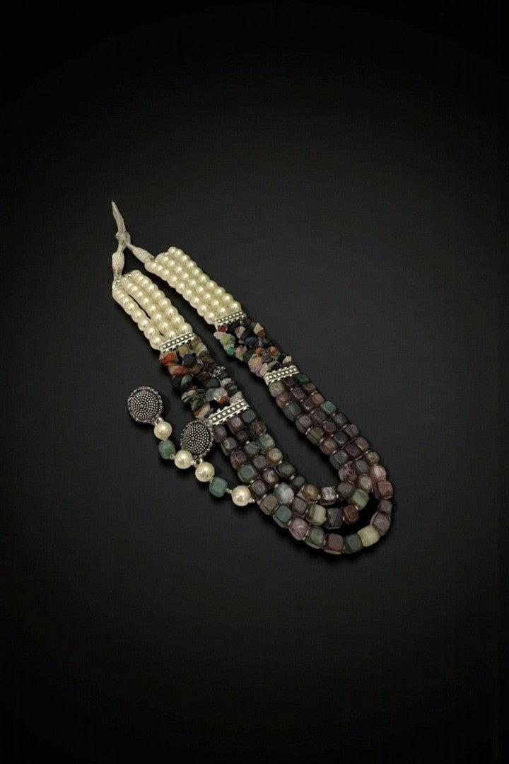 Semi precious Digambari Mala set