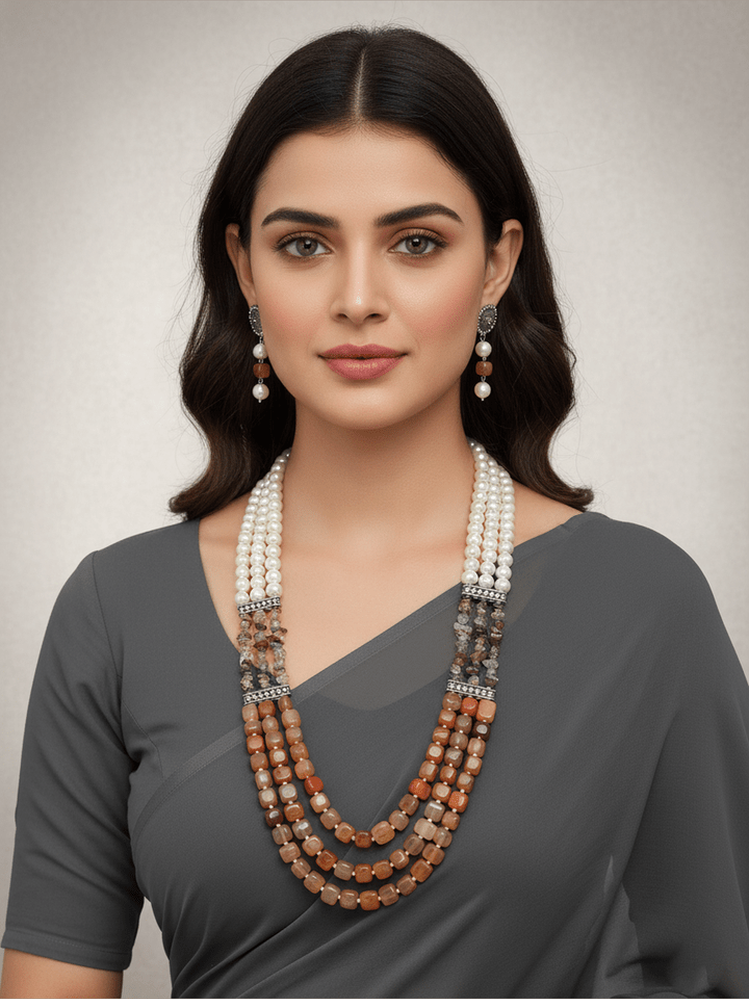 Semi precious Digambari Mala set