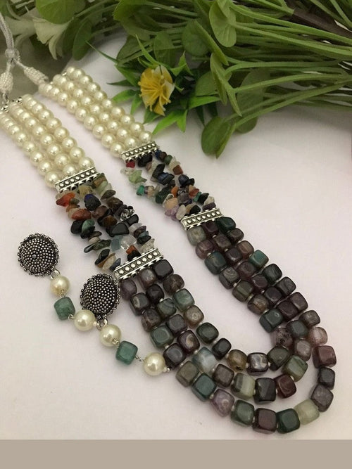 Semi precious Digambari Mala set