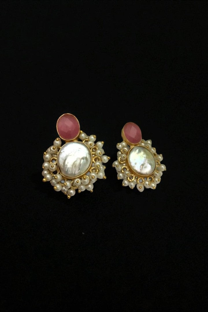 Sheryll real pearl earrings