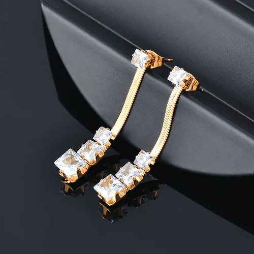 Sollica WHITE 18k Gold Plated Stainless Steel Tarnish Free Waterproof Female Jewellery