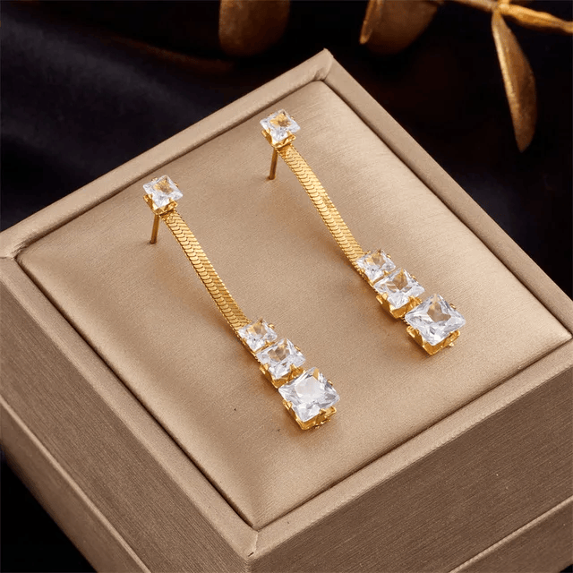 Sollica WHITE 18k Gold Plated Stainless Steel Tarnish Free Waterproof Female Jewellery