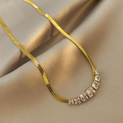 Sollica WHITE 18k Gold Plated Stainless Steel Tarnish Free Waterproof Female Jewellery