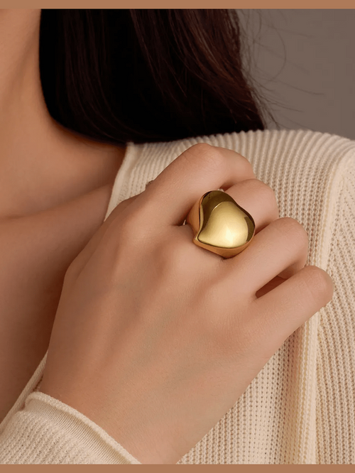 Sonika 18k Gold Plated Ring - Elegant & Tarnish-Free