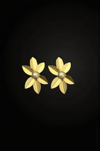 Sunehri real pearl earrings