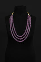 Swara pumpkin beads real stone mala