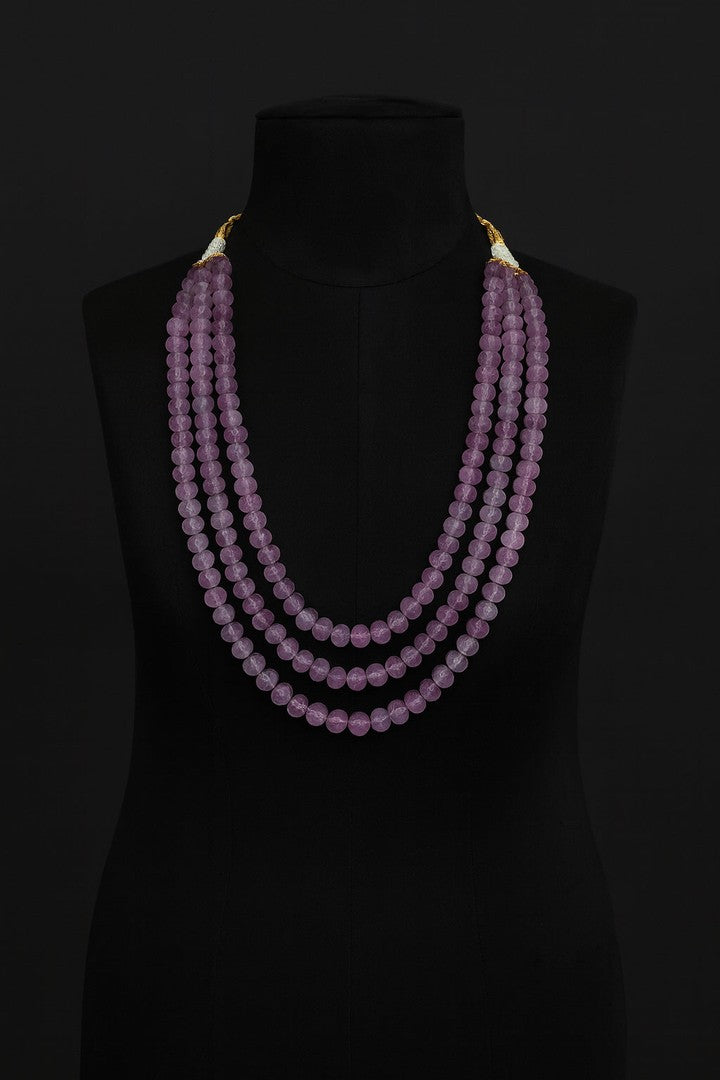 Swara pumpkin beads real stone mala