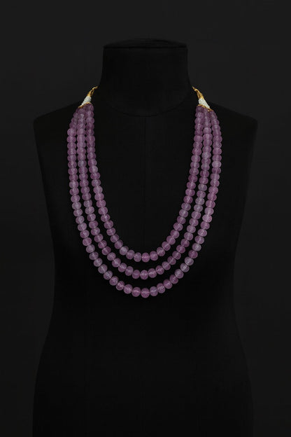 Swara pumpkin beads real stone mala