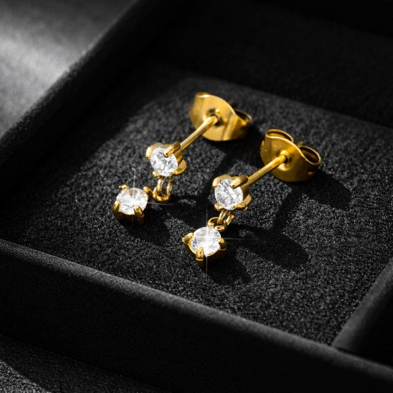 Terran Earrings-18k Gold Plated Stainless Steel Tarnish Free Waterproof Female Earrings