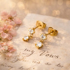 Terran Earrings-18k Gold Plated Stainless Steel Tarnish Free Waterproof Female Earrings