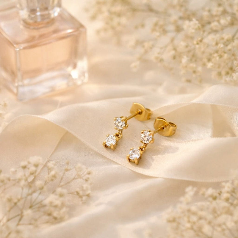 Terran Earrings-18k Gold Plated Stainless Steel Tarnish Free Waterproof Female Earrings