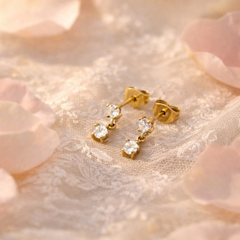 Terran Earrings-18k Gold Plated Stainless Steel Tarnish Free Waterproof Female Earrings