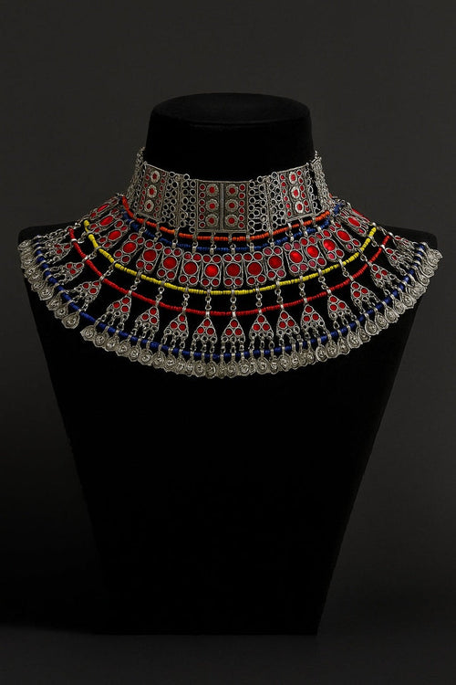 Tribal Afghani Afreen Oxidised Set - Vintage Elegance