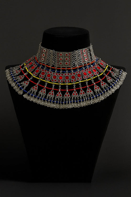 Tribal afghani Afreen oxidised set