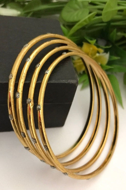Urmila Bangles - Elegant Gold Polish Brass Jewelry
