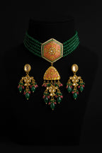 Vamayra kundan Meenakari set