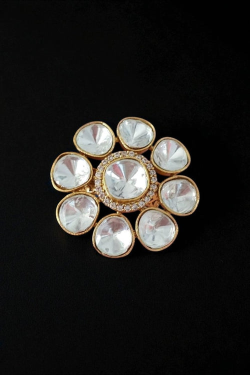 Vipula Polki Kundan Ring