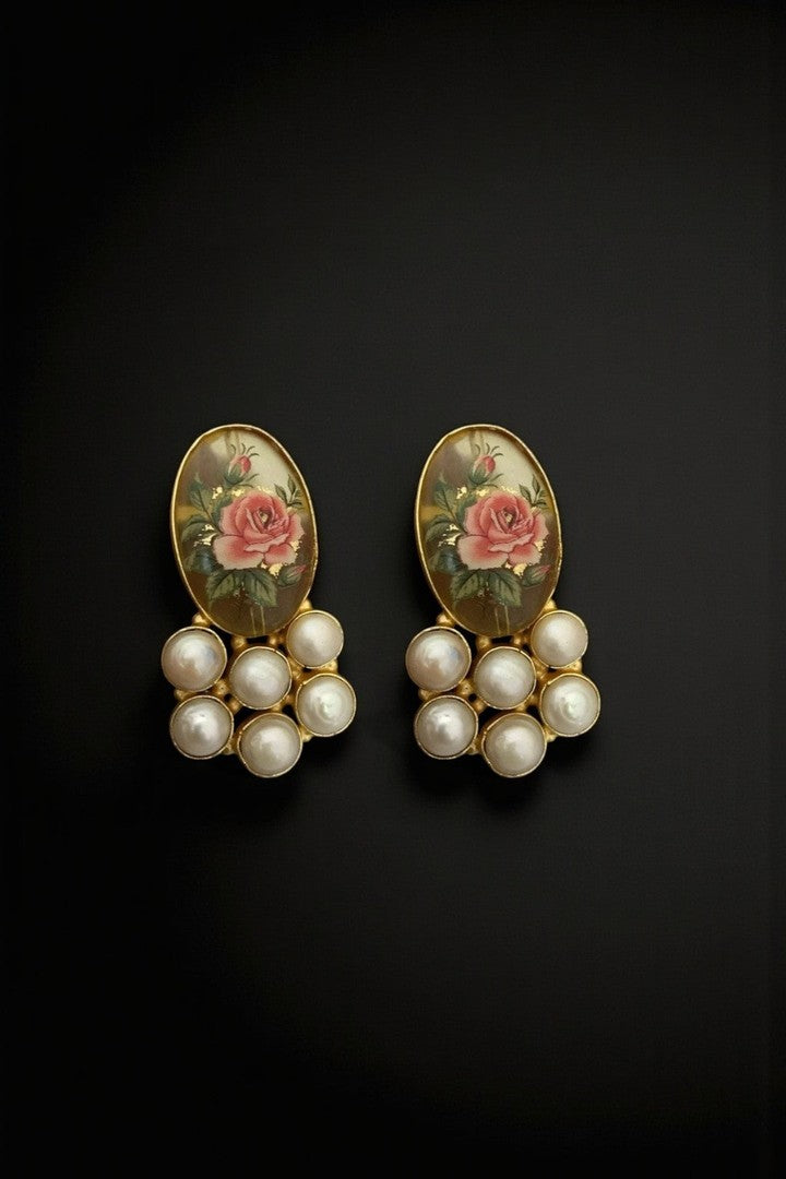 Zahra real pearl earrings