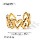 Zavina Ring 18k Gold Plated Stainless Steel Tarnish Free Waterproof Female Jewellery3