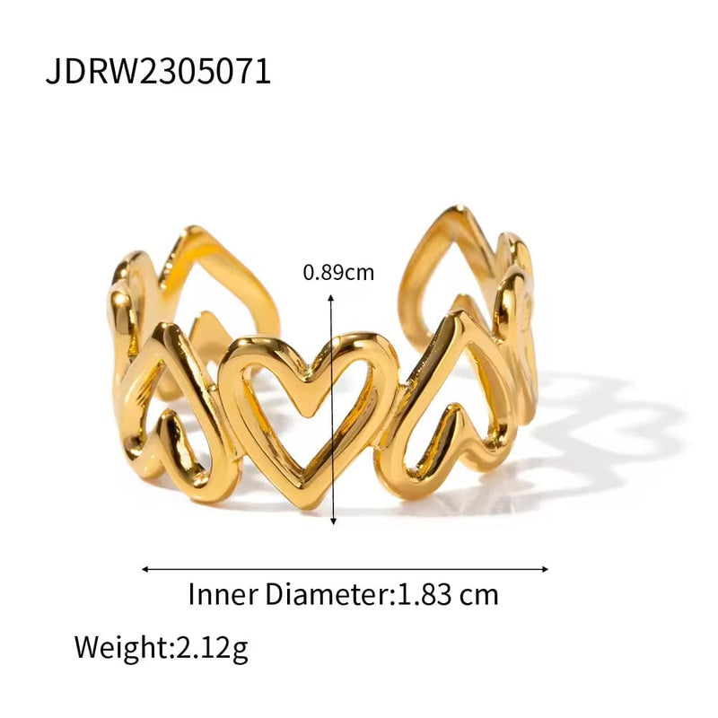 Zavina Ring 18k Gold Plated Stainless Steel Tarnish Free Waterproof Female Jewellery3