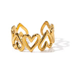 Zavina Ring 18k Gold Plated Stainless Steel Tarnish Free Waterproof Female Jewellery