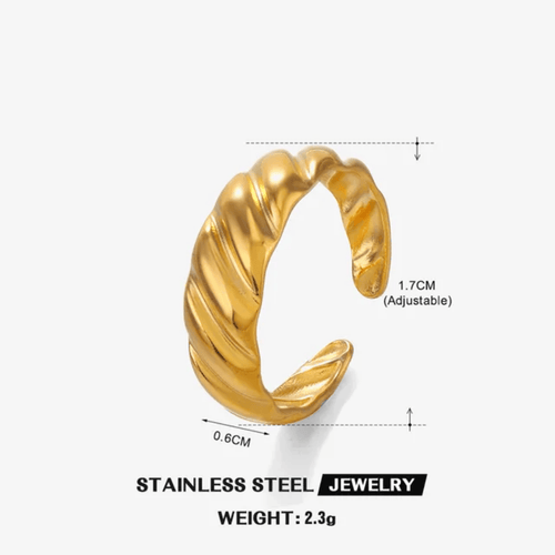 Zoniva Ring 18k Gold Plated Stainless Steel Tarnish Free Waterproof Female Jewellery
