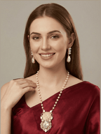 Aganya kreation Amoli Real Pearl Set - Elegant Handcrafted Jewelry