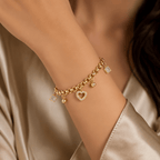 Aganya kreation B-182 18k Gold Plated Stainless Steel Tarnish Free Waterproof Female Jewellery Like