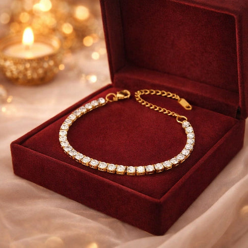 B-63 18k Gold Plated Stainless Steel Tarnish Free Waterproof Female Jewellery