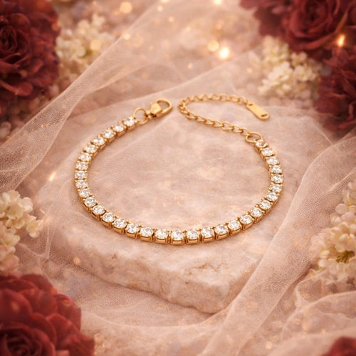 B-63 18k Gold Plated Stainless Steel Tarnish Free Waterproof Female Jewellery