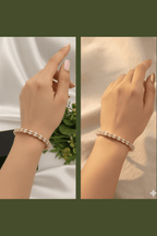 Aganya kreation Bangles Aamani Real Pearl Bangles - Elegant Brass & Gold Finish
