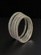 Aganya kreation Bangles Begonia CZ Designer Bangles - Elegant Gold Plated Set