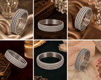 Aganya kreation Bangles Begonia CZ Designer Bangles - Elegant Gold Plated Set