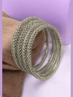 Aganya kreation Bangles Begonia CZ Designer Bangles - Elegant Gold Plated Set 2.4