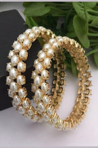 Aganya kreation Bangles Elegant Svadhiti Real Pearl Bangles - Unique Handcrafted Design