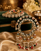 Aganya kreation Bangles Jadau Kundan Meenakari CZ Openable Bangles – Handmade Bridal Bangles