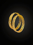 Aganya kreation Bangles Kaajal Bangles - Elegant Gold Polish Brass Jewelry