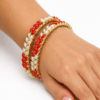 Aganya kreation Bangles Kamalini Real Pearl Bangles - Elegant Brass Jewelry
