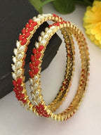 Aganya kreation Bangles Kamalini Real Pearl Bangles - Elegant Brass Jewelry