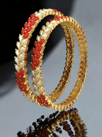 Aganya kreation Bangles Kamalini Real Pearl Bangles - Elegant Brass Jewelry 2.4