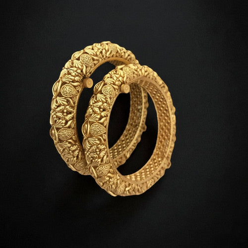 Aganya kreation Bangles Kshita Bangles - Elegant Brass with Gold Plating