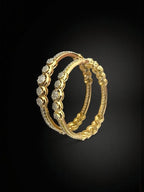Aganya kreation Bangles Liara Bangles - Elegant Gold-Plated Copper Alloy Jewelry